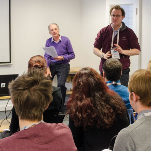 Group of people being taught about Christianity