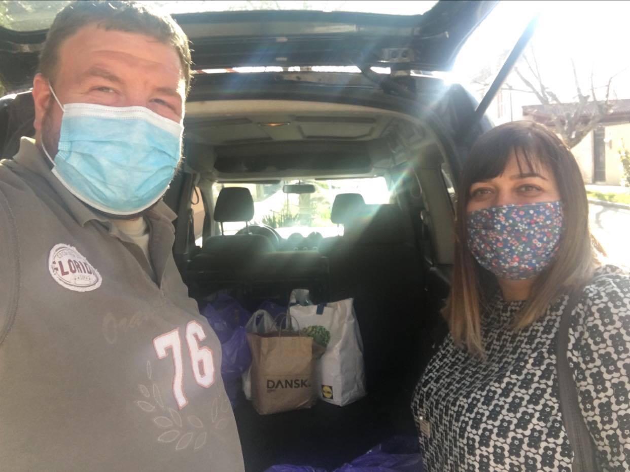 Mihai and Monika deliver food to the hungry