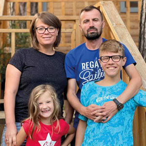 Gentiana and Erion with their family