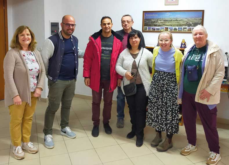 Paul and Jacqui Lander of St Barnabas Cray meet Arben and Silvana Bedulla, Albania, April 23