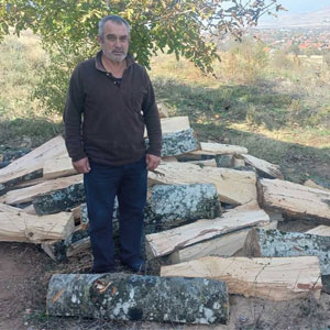 Firewood distributed in North Macedonia