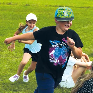 Children running and having fun at Camp Fokus