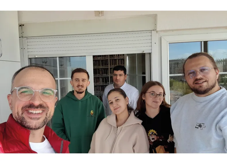 James Vaughton and students of Iliria Bible School in Pristina in 2023