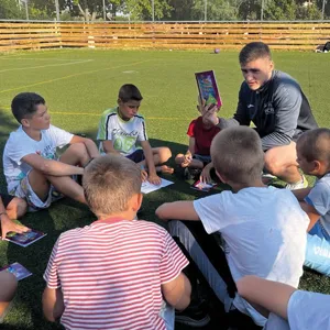 A football study session